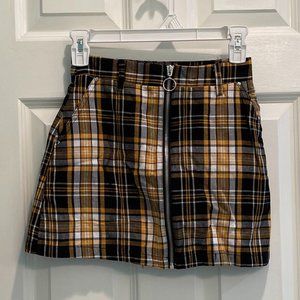Plaid mini skirt